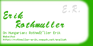 erik rothmuller business card